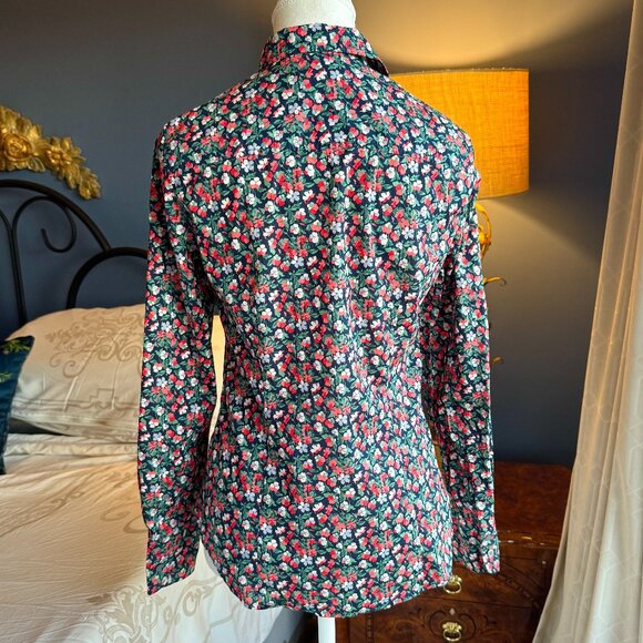 J Crew Liberty Fabric Floral Button Down Cotton Long Sleeved Shirt - Picture 5 of 7